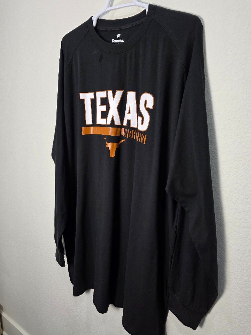 Fanatics Texas Longhorns Big & Tall Long Sleeve Shirt Men's Size 5XLT Black - Picture 4 of 8